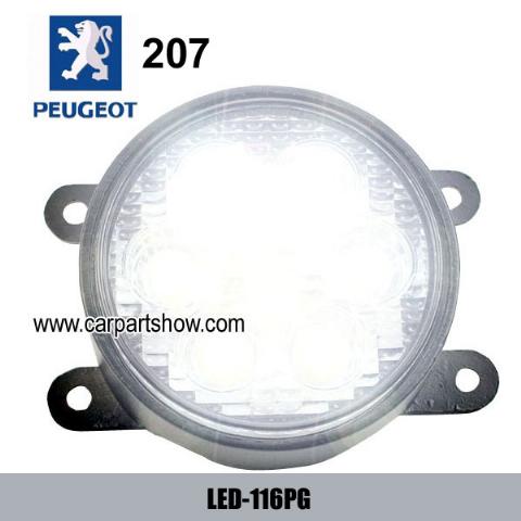 PEUGEOT 207 DRL LED Daytime Running Lights Car headlight parts Fog lamp cover LED-116PG