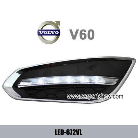 VOLVO V60 DRL LED Daytime Running Lights Car headlight parts Fog lamp cover LED-672VL