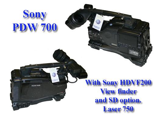 Sony PDW 700 Comes with Sony HDVF200 View finder and SD option. Laser 750 for sale