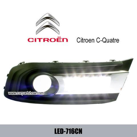 Citroen C-Quatre DRL LED Daytime Running Lights Car headlight parts Fog lamp cover LED-716CN