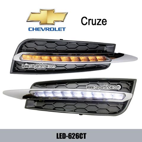 CHEVROLET Cruze DRL LED Daytime Running Lights turn light steering lamp Car headlights parts Fog lamp cover LED-626CT