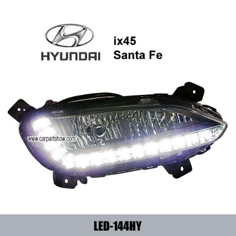 Hyundai IX45 Santa Fe DRL LED Daytime Running Lights Car headlight parts Fog lamp cover LED-144HY