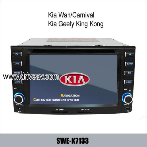 Kia Wah Carnival Geely King Kong radio Car DVD Player IPOD GPS TV SWE-K7133