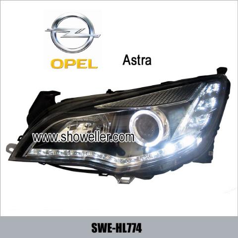 opel Astra Angel Eye LED Head Lamp DRL Headlights Dayline BLACK Head Lights SWE-HL774