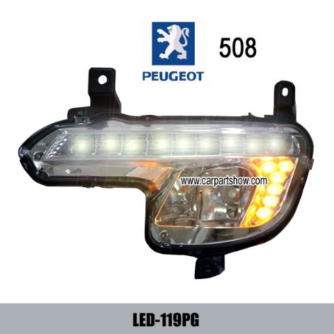 PEUGEOT 508 DRL LED Daytime Running Lights Car headlight parts Fog