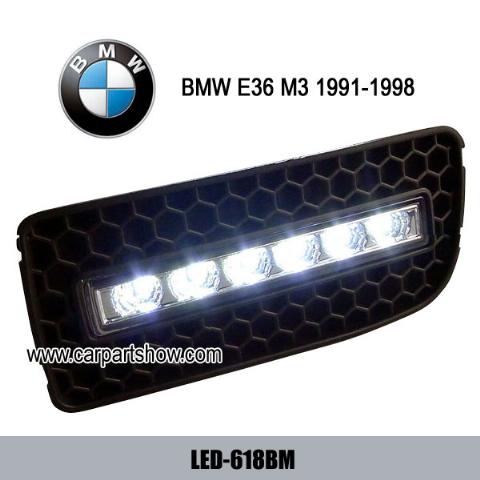 BMW E36 M3 DRL LED Daytime Running Lights Car headlight parts Fog lamp cover LED-618BM