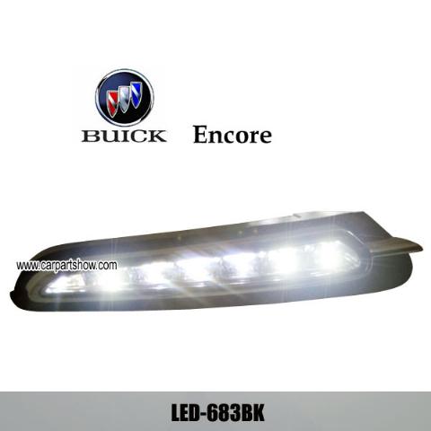 Buick Encore DRL LED Daytime Running Lights Car headlight parts Fog lamp cover LED-683BK