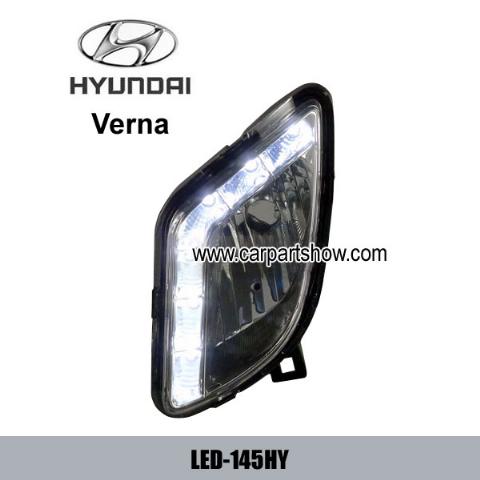 Hyundai Verna DRL LED Daytime Running Lights Car headlight parts Fog lamp cover LED-145HY