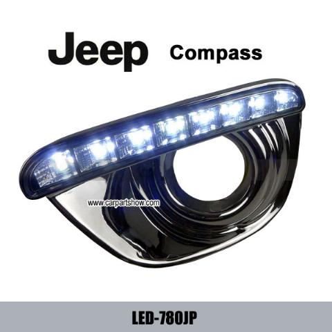 Jeep Compass DRL LED Daytime Running Lights Car headlights parts Fog lamp cover LED-780JP