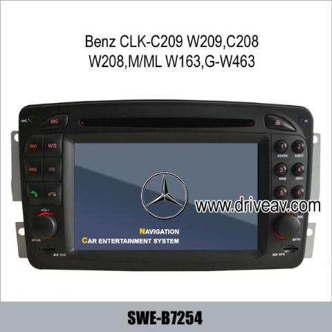 Benz CLK-C209 W209 C208 W208 M/ML W163 G-W463 Car DVD GPS Radio SWE-B7254
