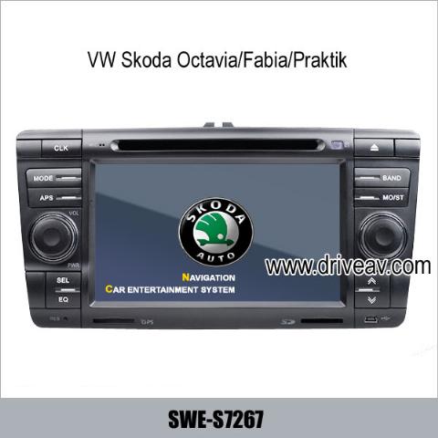 VW Skoda Octavia Fabia Praktik stereo radio Car DVD Player GPS IPOD TV SWE-S7267