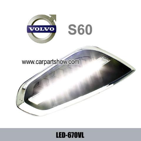 VOLVO S60 DRL LED Daytime Running Lights Car headlight parts Fog lamp cover LED-670VL