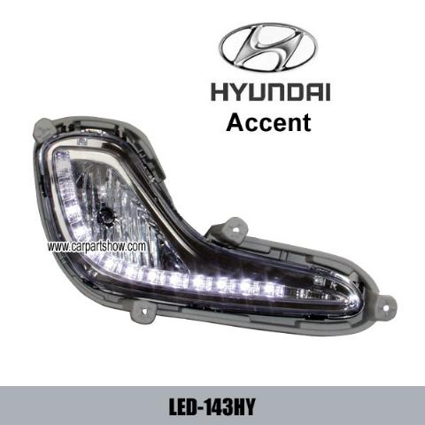 Hyundai Accent DRL LED Daytime Running Lights Car headlight parts Fog lamp cover LED-143HY
