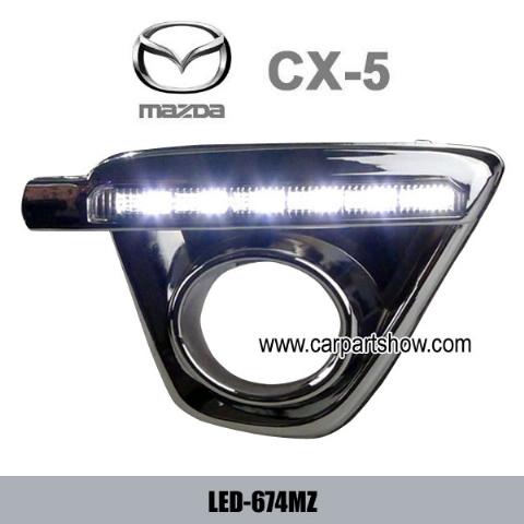MAZDA CX5 CX-5 DRL LED Daytime Running Lights Car headlight parts Fog lamp cover LED-674MZ