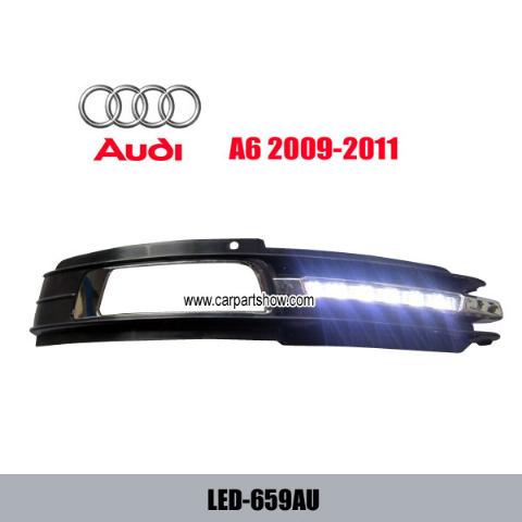 AUDI A6 2009-2011 DRL LED Daytime Running Lights Car headlight parts Fog lamp coverr LED-659AU