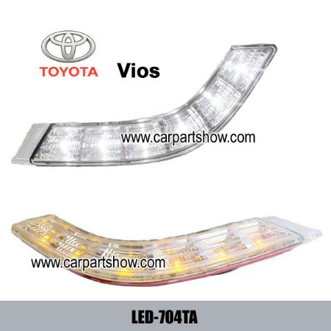 TOYOTA Vios DRL LED Daytime Running Lights Car headlight parts Fog lamp cover LED-704TA